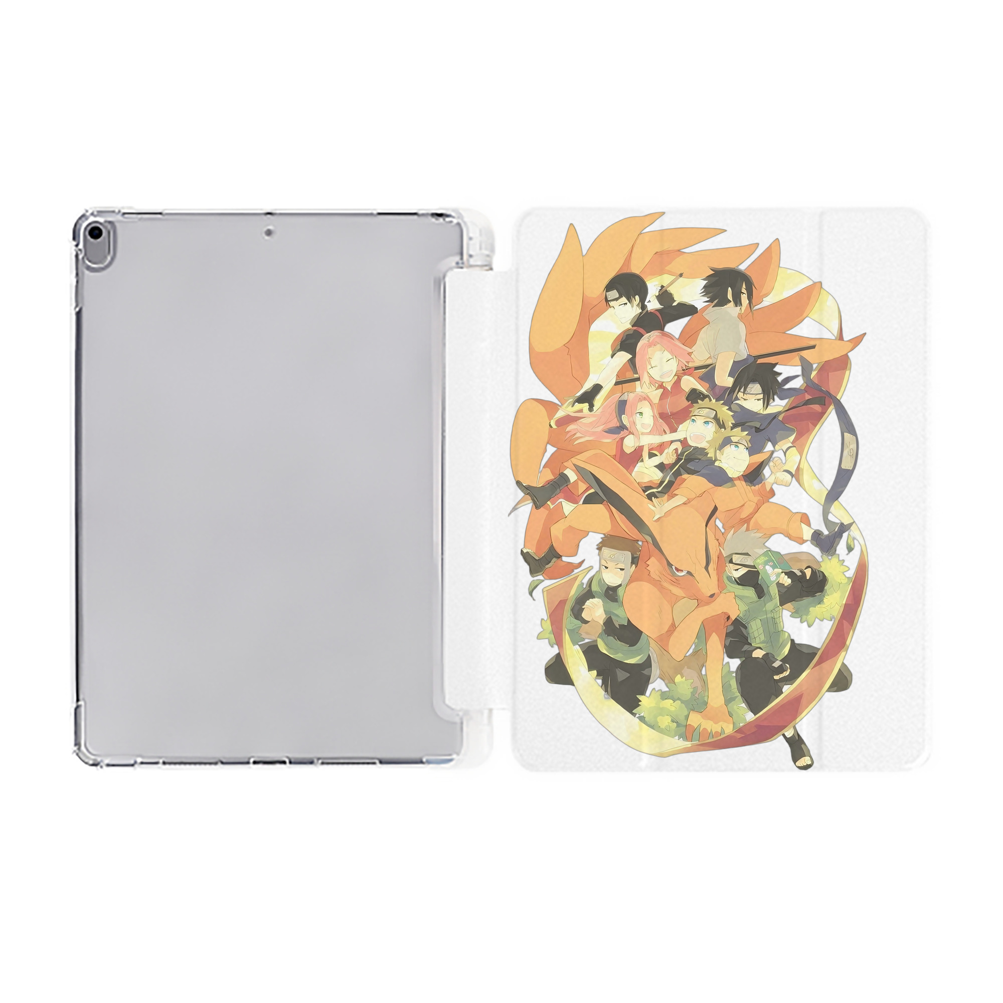 （画像用） NARUTO -ナルト- うずまき ナルト Uzumaki Naruto IPad ケース ペン収納付き 三つ折りスタンド PUレザー×シリコン 対応機種9.5/10.5/10.9インチ